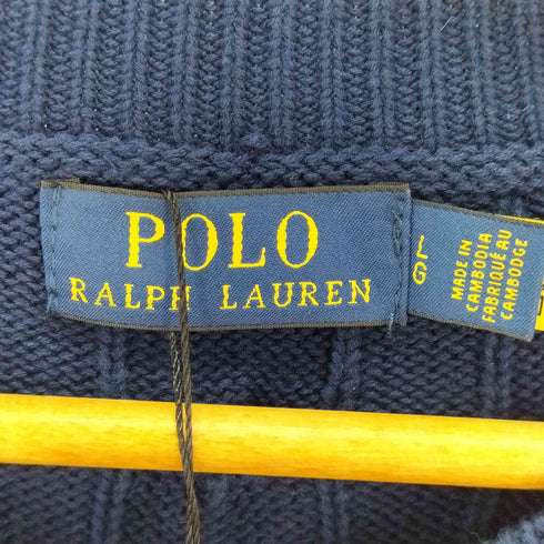 ポロラルフローレン POLO RALPH LAUREN ケーブル ニット カーディガン レディース import:L