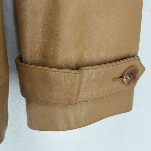 real leather リアルレザー 本革 ボタン ジャケット レディース