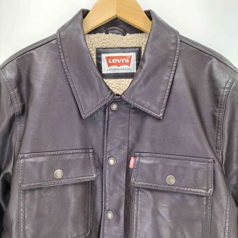 リーバイス Levis 裏ボア フェイクレザージャケット メンズ import:S