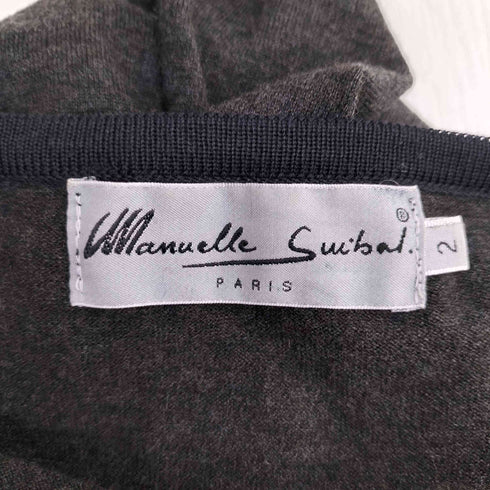 Manuelle Guibal マニュエルギバル ウール100 Vネック ニットワンピース レディース 2