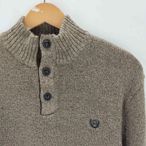 チャップス CHAPS ハーフボタン エルボーパッチ セーター メンズ JPN:XL