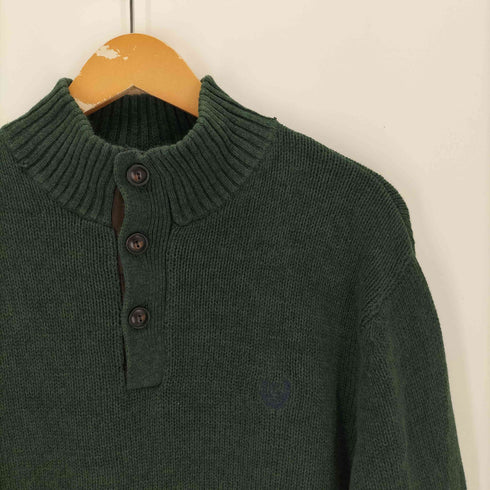 チャップス CHAPS ハーフボタン エルボーパッチ セーター メンズ JPN:M
