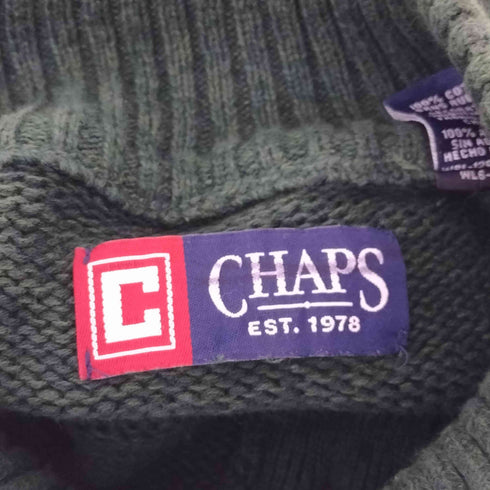チャップス CHAPS ハーフボタン エルボーパッチ セーター メンズ JPN:M
