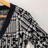ダブルスタンダードクロージング DOUBLE STANDARD CLOTHING 千鳥柄 モノトーン ニットカーディガン レディース 36