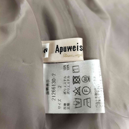 アプワイザーリッシェ Apuweiser riche 洗えるシアーシャツフレアワンピース レディース JPN:2