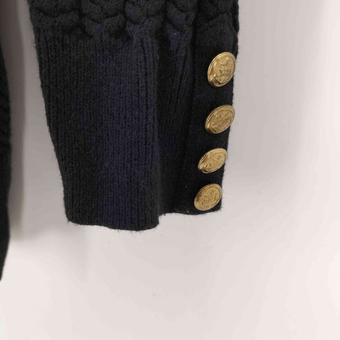 ダブルスタンダードクロージング DOUBLE STANDARD CLOTHING ウール混 ヘリンボーンvネックニット レディース 36