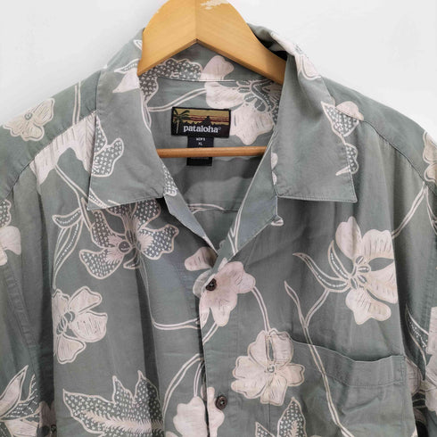 パタロハ pataloha 黒タグ ポルトガル製 OVER ボタニカル アロハシャツ メンズ import:XL