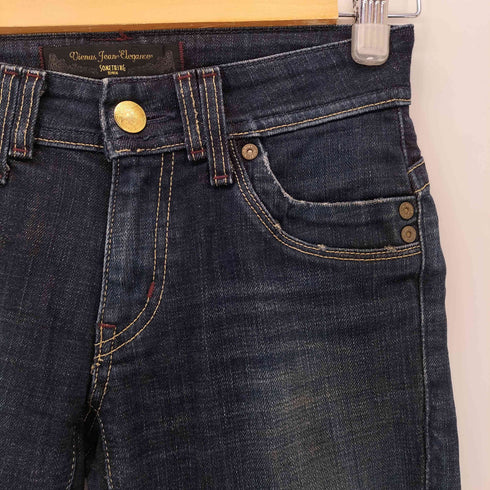 サムシング SOMETHING VIENUS JEAN ビーナスジーン ローライズ ヒップ刺繍 ウォッシュドフレアデニム Y2K レディース 27