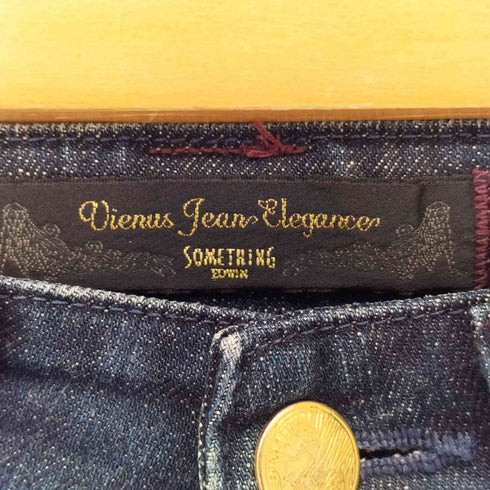 サムシング SOMETHING VIENUS JEAN ビーナスジーン ローライズ ヒップ刺繍 ウォッシュドフレアデニム Y2K レディース 27