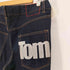 トミー TOMMY バックポケット刺繍 濃紺ワイドテーパードデニムパンツ メンズ JPN:XL
