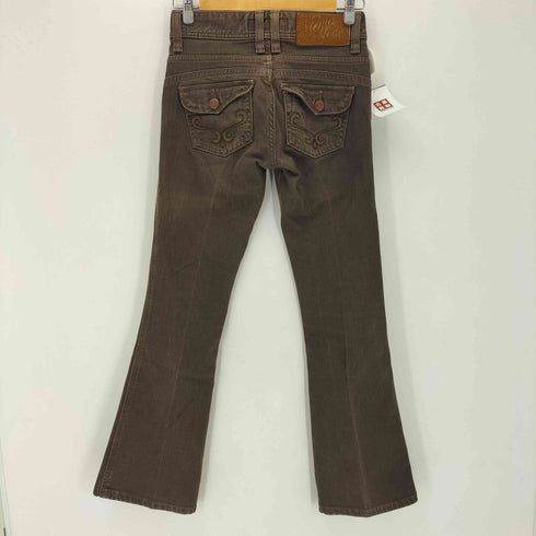 サムシング SOMETHING VIENUS JEAN ビーナスジーン ヒップ刺繍 ハラコパッチ ローライズフレアデニム Y2K レディース 27