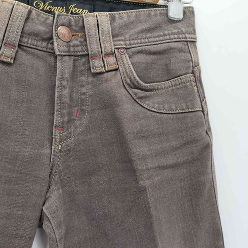 サムシング SOMETHING VIENUS JEAN ビーナスジーン ヒップ刺繍 ハラコパッチ ローライズフレアデニム Y2K レディース 27