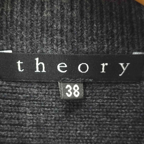 セオリー theory ワッフル ダブルジップ ドライバーズニット メンズ 38
