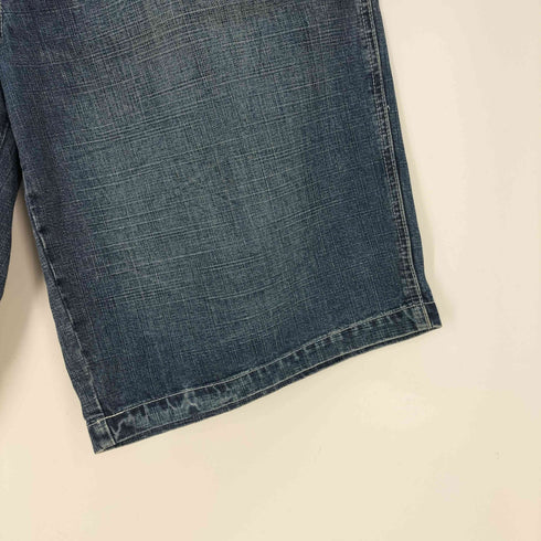 BAREFOX/Y2K バッグポケット刺繍 ワイドバギーデニムショーツ メンズ FR:36-38