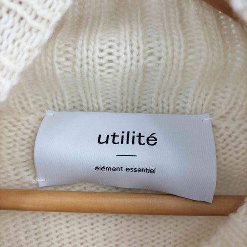 utilite ユティリティ ウール100 ペルーニット タートルネック プルオーバー レディース