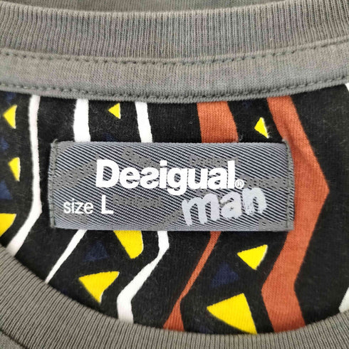 デシグアル Desigual 大柄ワッペン半袖Tシャツ メンズ import:L