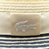 ラコステ LACOSTE コットン ナイロン ボーダー ストロー ハット レディース 57cm