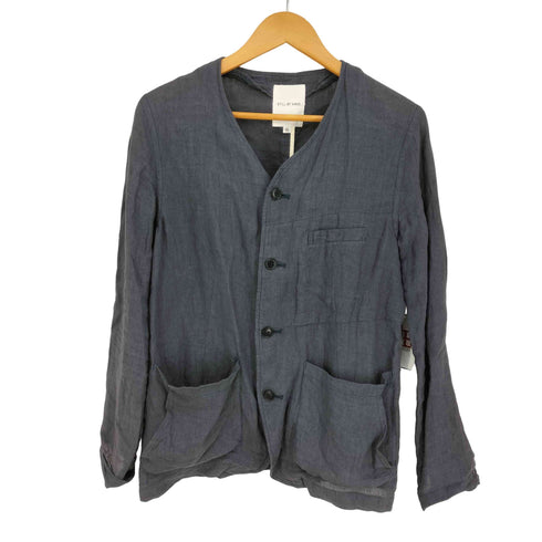 スティルバイハンド STILL BY HAND リネン100 ノーカラージャケット メンズ 46