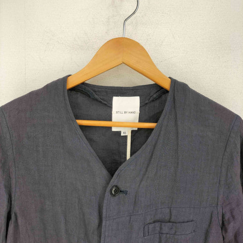 スティルバイハンド STILL BY HAND リネン100 ノーカラージャケット メンズ 46