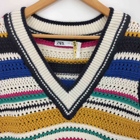 ザラ ZARA MULTI-COLORED OVERSIZED VEST レディース import:S