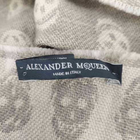 アレキサンダーマックイーン Alexander McQueen イタリア製 スカル フリンジ マフラー レディース