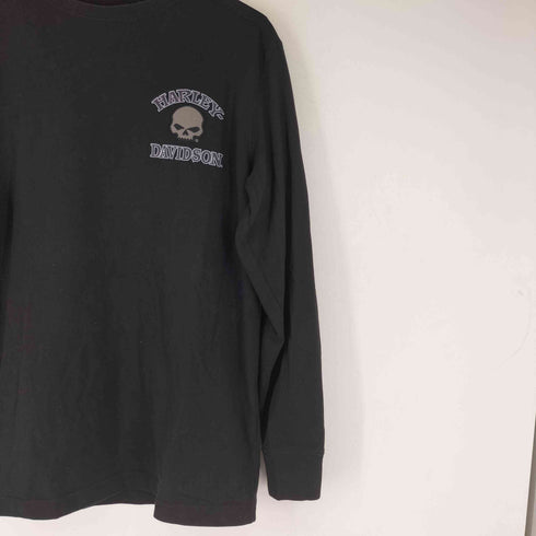 ハーレーダビッドソン HARLEY-DAVIDSON スカル ロングスリーブ Tシャツ メンズ import:S