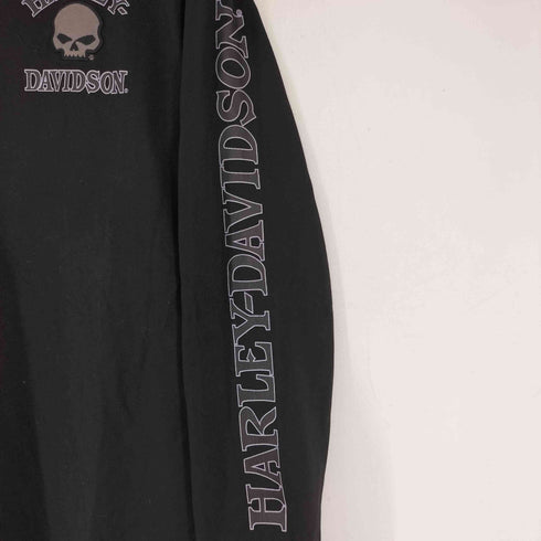 ハーレーダビッドソン HARLEY-DAVIDSON スカル ロングスリーブ Tシャツ メンズ import:S
