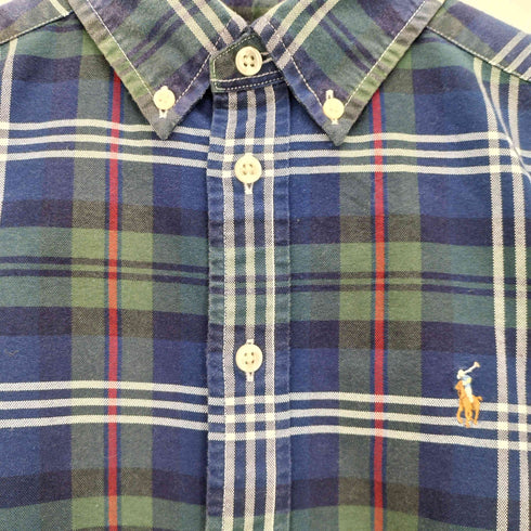 ラルフローレン RALPH LAUREN 現行タグ スモールポニー刺繍 チェック BD シャツ レディース M(10-12)