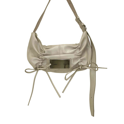 マーティンキム Matin Kim HALF SHIRRING RIBBON ROUND BAG ハーフ シャーリング リボン ラウンド バッグ レディース