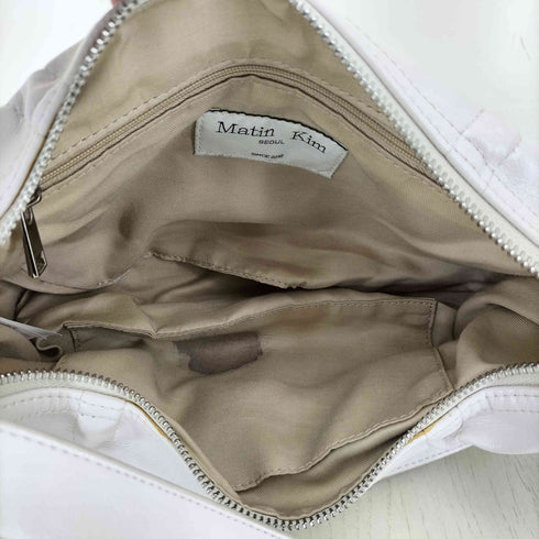 マーティンキム Matin Kim HALF SHIRRING RIBBON ROUND BAG ハーフ シャーリング リボン ラウンド バッグ レディース