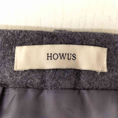 HOWUS ホワズ プリーツ ウール スカート レディース XS