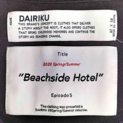ダイリク DAIRIKU BEACH Half Sleeve 半袖Tシャツ メンズ FREE