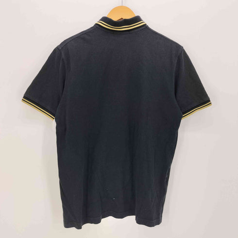 フレッドペリー FRED PERRY イングランド製 ロゴ刺繍 ライン 鹿の子 ポロシャツ メンズ 42