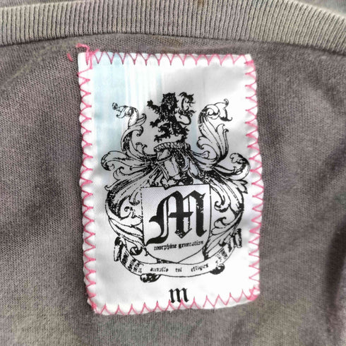 MORPHINE GENERATION 再構築 フロントプリント クルーネックTシャツ メンズ import:M