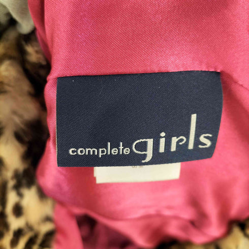COMPLETE girls ラビットファー レオパード柄 ファー ジャケット レディース S/M