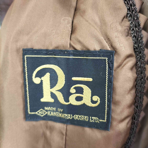 RA KANEMATSU カネマツ カーフ スキン レザーコート レディース 11号