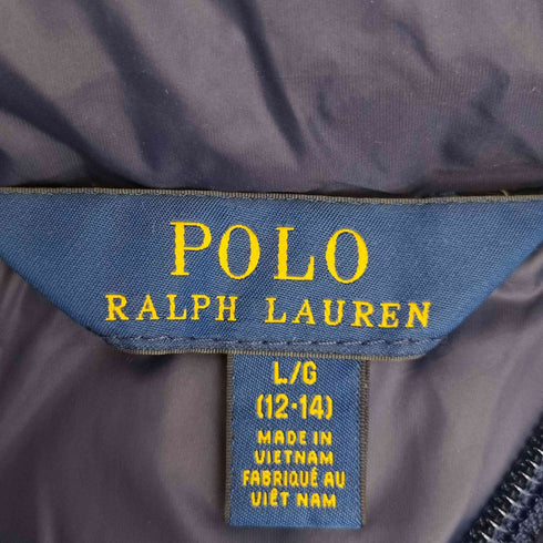 ポロラルフローレン POLO RALPH LAUREN ポニー刺繍 フード付きダウン ハーフコート レディース L/G(12‐14)
