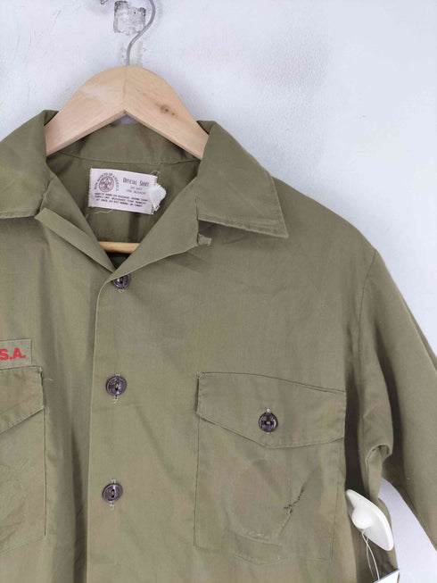 ボーイスカウトオブアメリカ BOY SCOUTS OF AMERICA 80S~ S/S オープンカラー シャツ メンズ