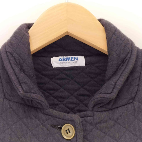 アーメン ARMEN フランス製 コットンポリ キルティングスタンドカラーコート レディース