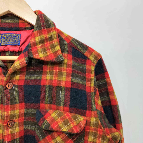 ペンドルトン PENDLETON 60s フラップポケット 開襟 ウール チェック シャツ ボードシャツ メンズ import:XL