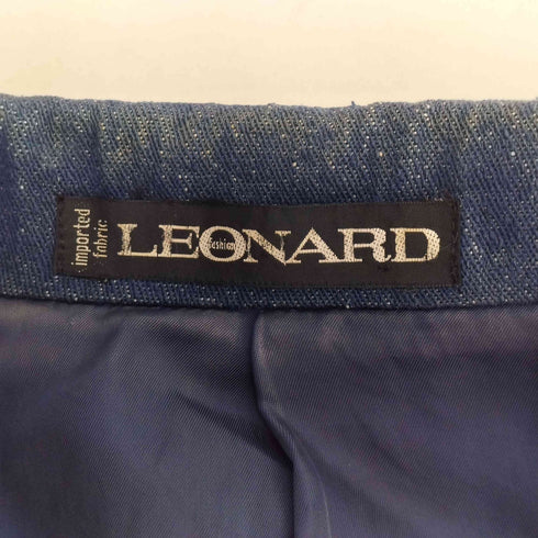 レオナール LEONARD 80s シルク100 ビジュー テーラードジャケット レディース 胸囲88 腰囲97