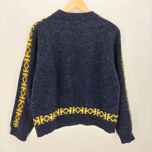 シスレー SISLEY イタリア製 模様 ライン ウール セーター レディース import:M