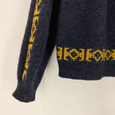 シスレー SISLEY イタリア製 模様 ライン ウール セーター レディース import:M