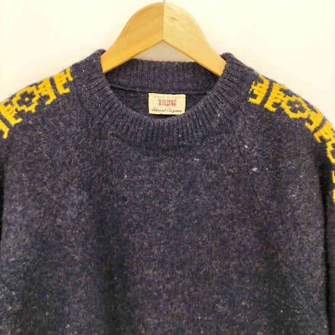 シスレー SISLEY イタリア製 模様 ライン ウール セーター レディース import:M