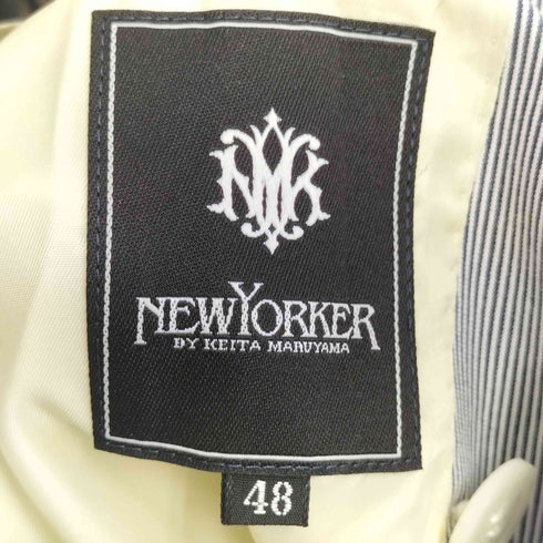ニューヨーカー NEWYORKER ストライプ ダブル テーラードジャケット メンズ 48