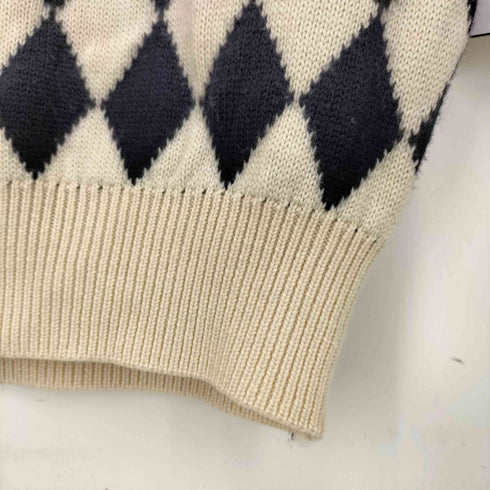 ヴァレンティノガラヴァーニ VALENTINO GARAVANI 90S ダイア 総柄 刺繍 ニット べスト メンズ EUR:46