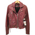ディーゼル DIESEL シープスキン レザー バックスタッズ ダブル ライダース ジャケット レディース import:XS