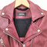 ディーゼル DIESEL シープスキン レザー バックスタッズ ダブル ライダース ジャケット レディース import:XS