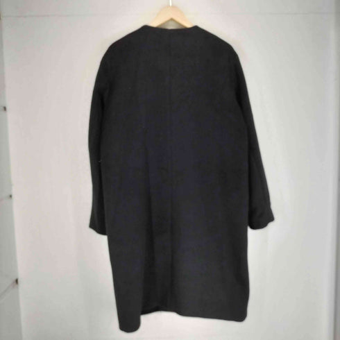 オペークドットクリップ OPAQUE.CLIP cashmere&wool カシミヤ混 ノーカラー コート レディース JPN:L