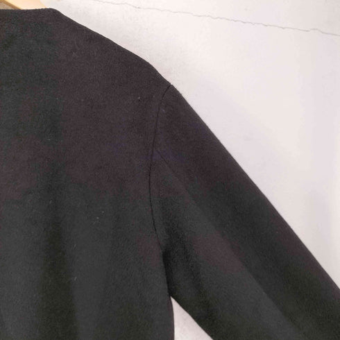 オペークドットクリップ OPAQUE.CLIP cashmere&wool カシミヤ混 ノーカラー コート レディース JPN:L